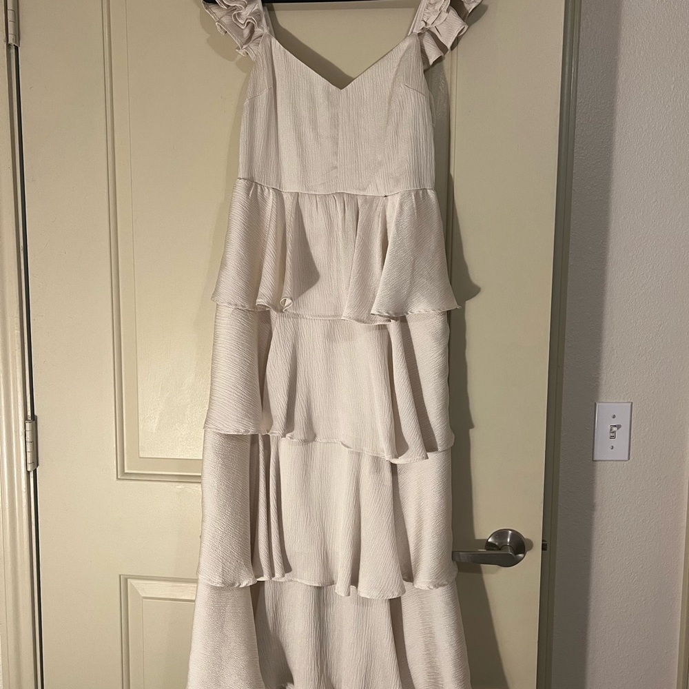 Altar'd State Ivory Tiered Maxi Dress